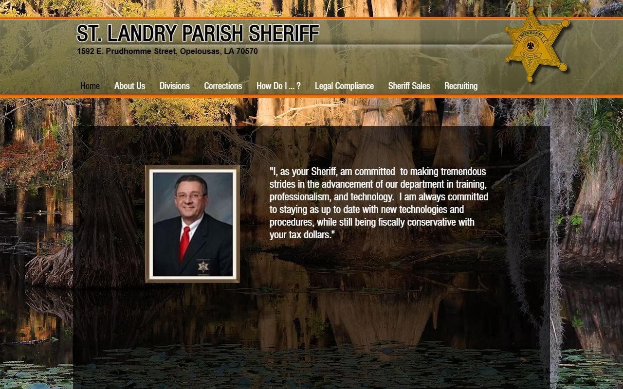 St. Landry Parish Sheriff website for inmate population records
